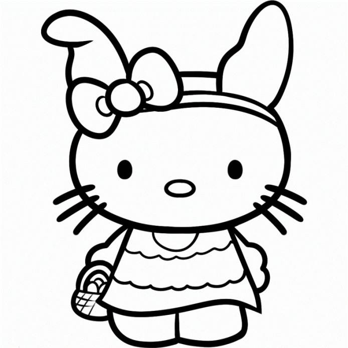 694x694 Hello Kitty Coloring Pages Coloring Pages For Kids