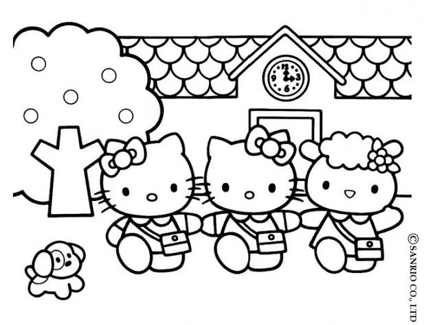 620x474 Hello Kitty's House Coloring Pages