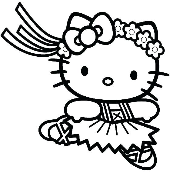 561x571 Hello Kitty Coloring Pages