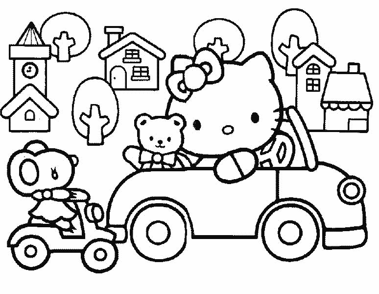774x599 Hello Kitty And Friends Coloring Pages To Print