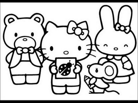 480x360 Hello Kitty And Friends Coloring Pages