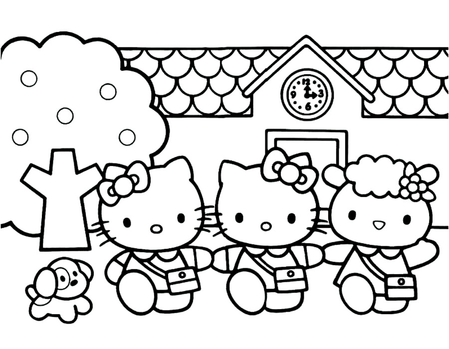 900x700 Kitty Coloring Pages
