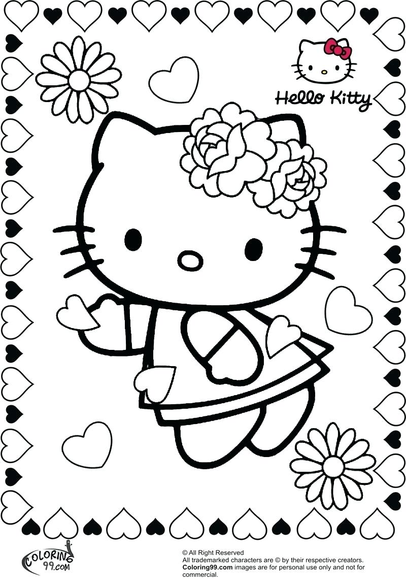 800x1150 Coloring Pages Coloring Pages Of Hello Kitty Page Fun Balloons