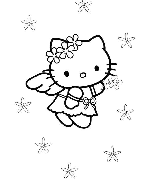600x723 Top Hello Kitty Coloring Pages To Print