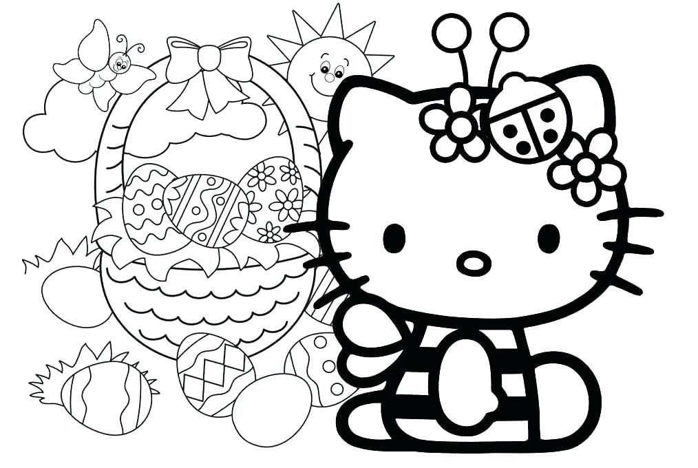 1014x680 Coloring Pages Of Hello Kitty Angel