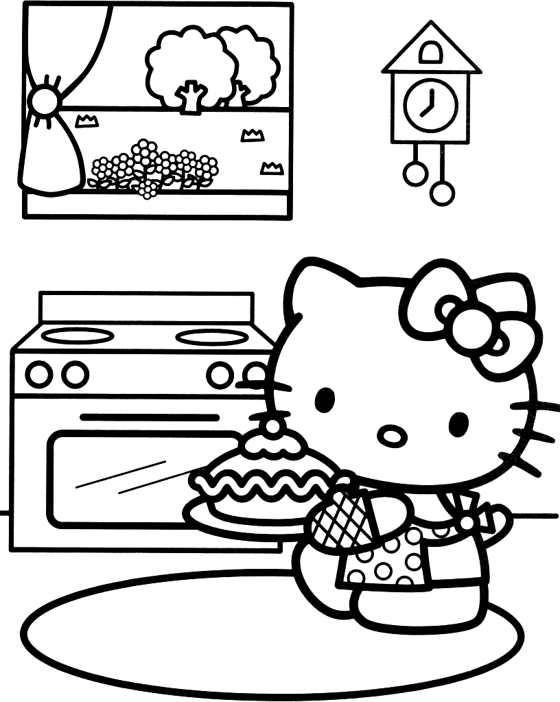 816x1023 Hello Kitty Coloring Pages