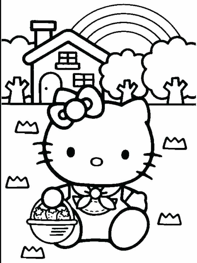 650x866 Hello Kitty Coloring Pages Free Printable Hello Kitty Popular