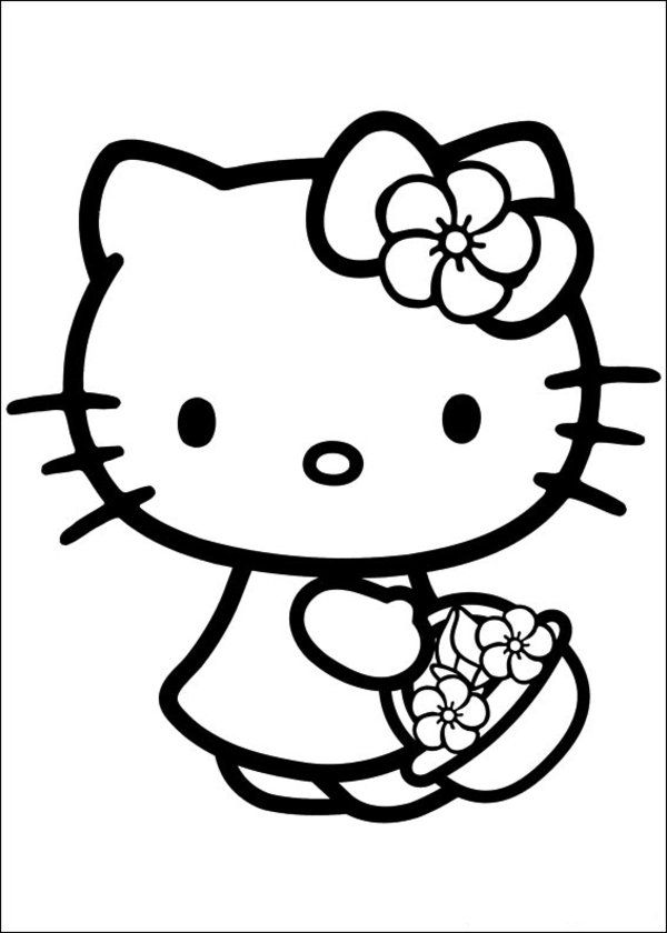 600x840 Free Printable Hello Kitty Coloring Pages Picture