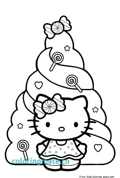 405x600 Hello Kitty Christmas Coloring Pages Free Print Hello Kitty