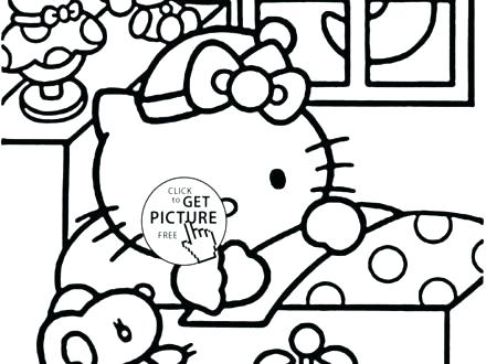 440x330 Hello Kitty Christmas Coloring Pages Free Print Hello Y Coloring