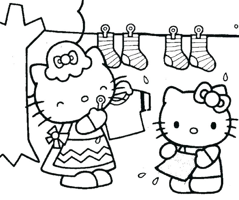 789x662 Hello Kitty Christmas Coloring Pages Free Print Kid Coloring Page