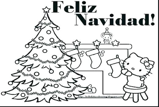 520x350 Hello Kitty Coloring Pages Christmas Hello Kitty Coloring Pages