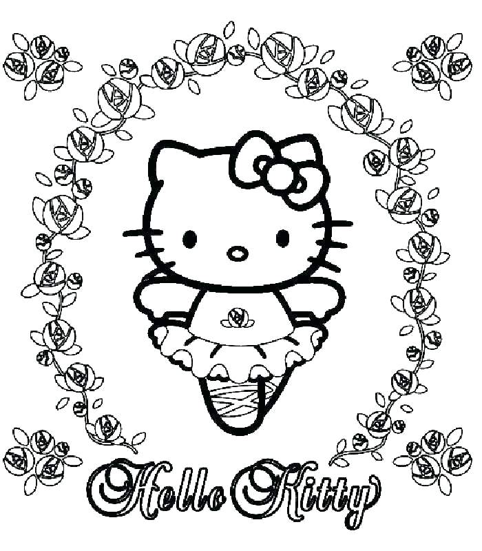 700x800 Hello Kitty Christmas Coloring Pages Free Print