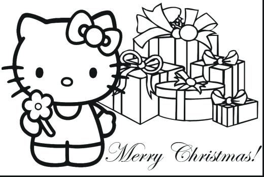 520x350 Hello Kitty Christmas Coloring Page Hello Kitty Coloring Pages