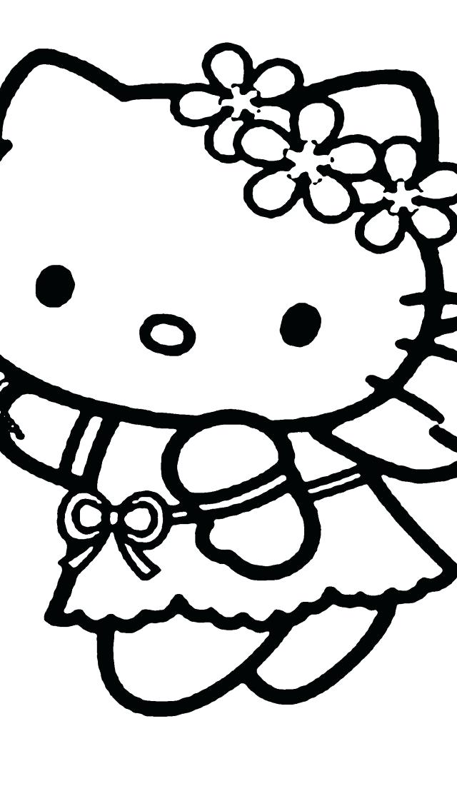 640x1136 Free Printable Coloring Pages Hello Kitty Christmas Coloring