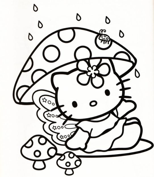 542x621 Hello Kitty Coloring Sheets Printables
