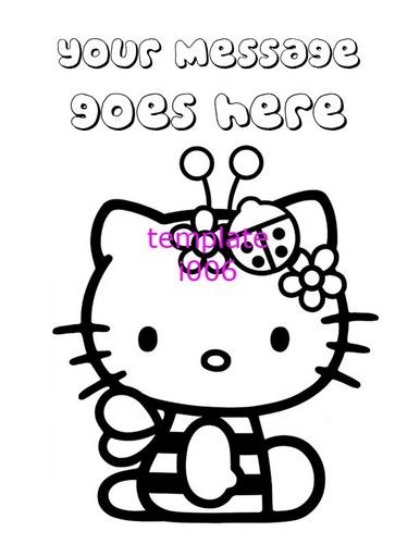 386x500 Hello Kitty Personalized Coloring Pages Pdf Only Hello
