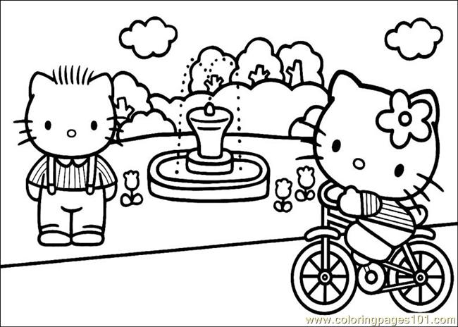 650x464 Hello Kitty Coloring Page