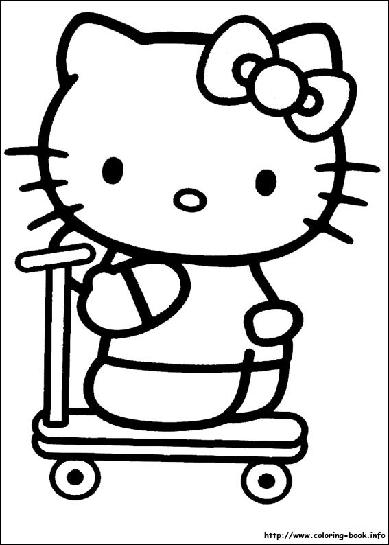 567x794 Hello Kitty Coloring Picture