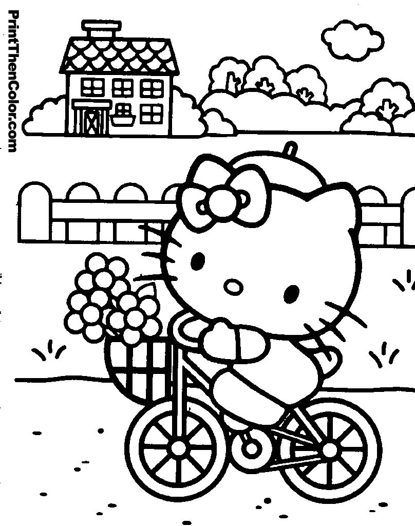808x1024 Free Printable Hello Kitty Coloring Pages