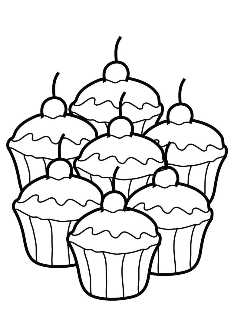 806x1024 New Cupcake Coloring Pages To Print Hello Kitty Page Free