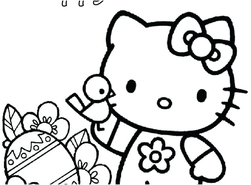 827x609 Hello Kitty Easter Coloring Pages Happy Eggs Coloring Pages