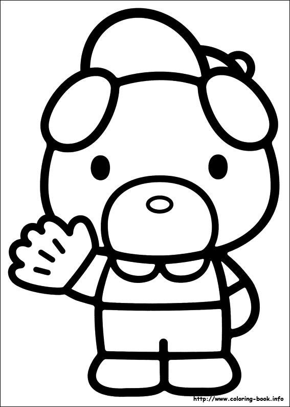 Hello Kitty Face Coloring Pages