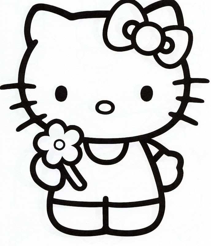 688x800 Coloring Pages Of Hello Kitty Face