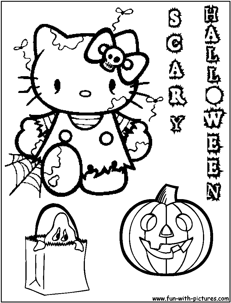 800x1050 Hello Kitty Halloween Coloring Pages Hello Kitty Forever