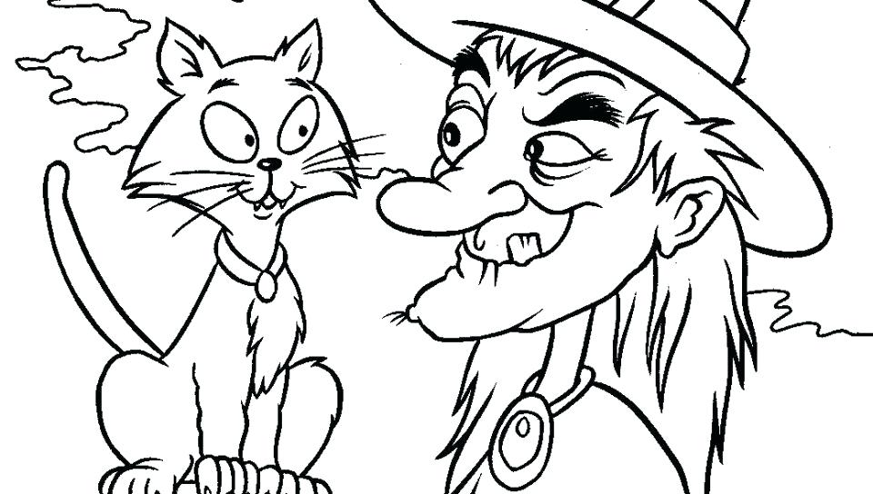 960x544 Hello Kitty Halloween Coloring Pages Free Print Witch Scary