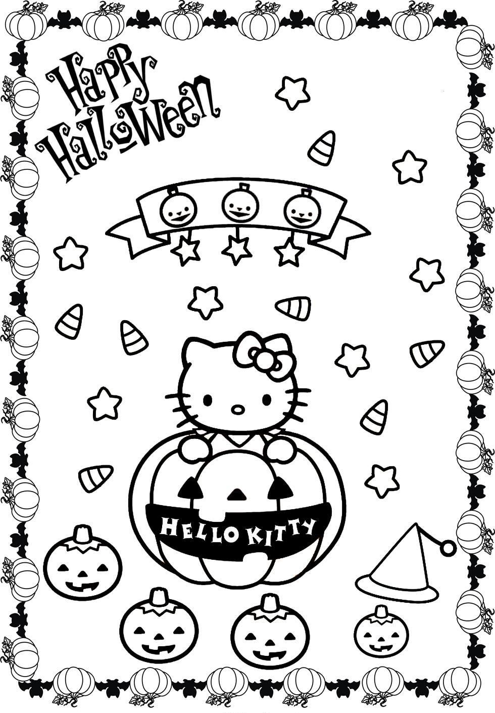 980x1410 Hello Kitty Halloween Coloring Pages Kitty Coloring Pages