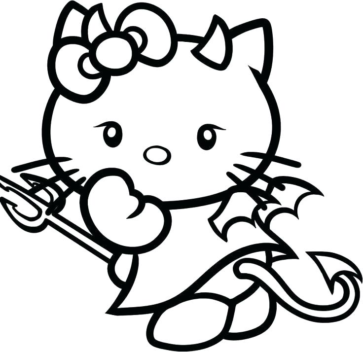 736x714 Hello Kitty Halloween Coloring Sheets Hello Kitty Coloring Pages