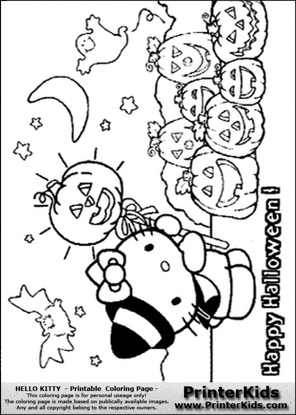 580x812 Hello Kitty Halloween Coloring Pages Hello Kitty Halloween