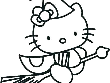 440x330 Coloring Halloween Cats Coloring Pages Hello Kitty For Kids