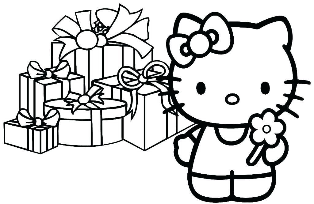 1024x666 Happy Birthday Coloring Pages Hello Kitty Happy Birthday Coloring