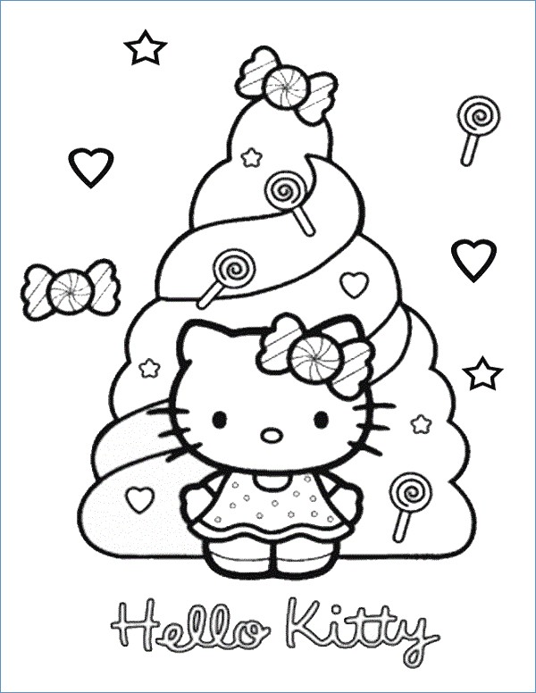 600x776 Hello Kitty Happy Birthday Coloring Pages