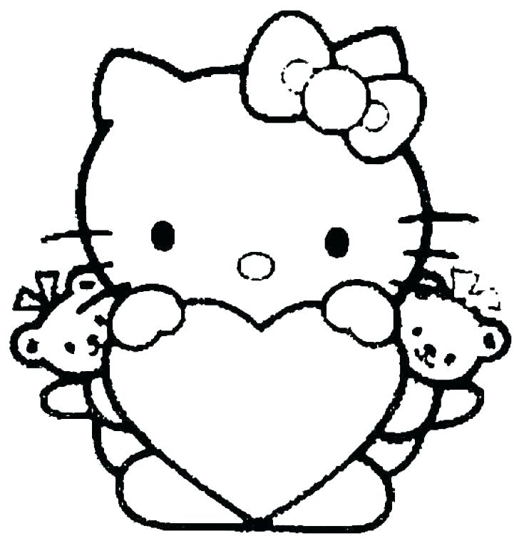 728x758 Hello Kitty Coloring Pages With Hearts Free Heart Coloring Pages