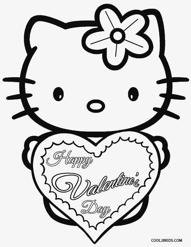618x800 Hello Kitty Valentines Day Coloring Pages Quotes Wishes