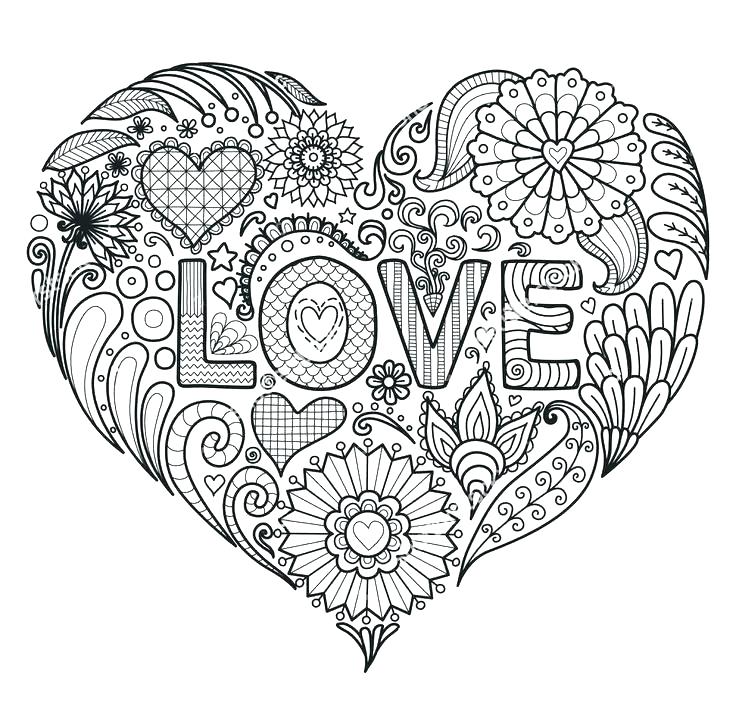736x721 Printable Heart Coloring Pages Printable Printable Love Hearts