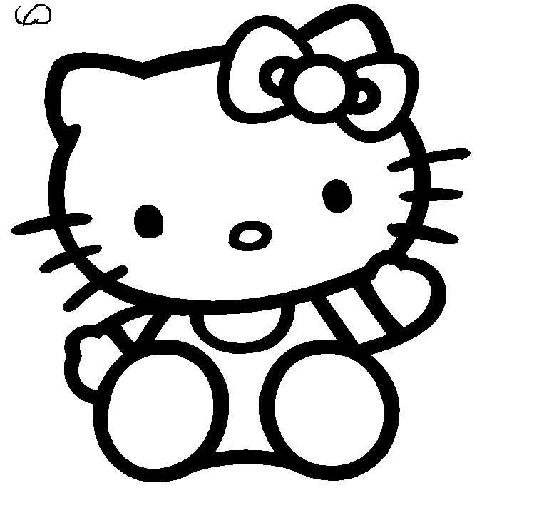784x719 Hello Kitty Nerd Coloring Pages