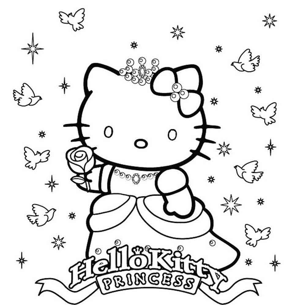 977x995 Print Princess Hello Kitty Coloring Pages Or Download Princess