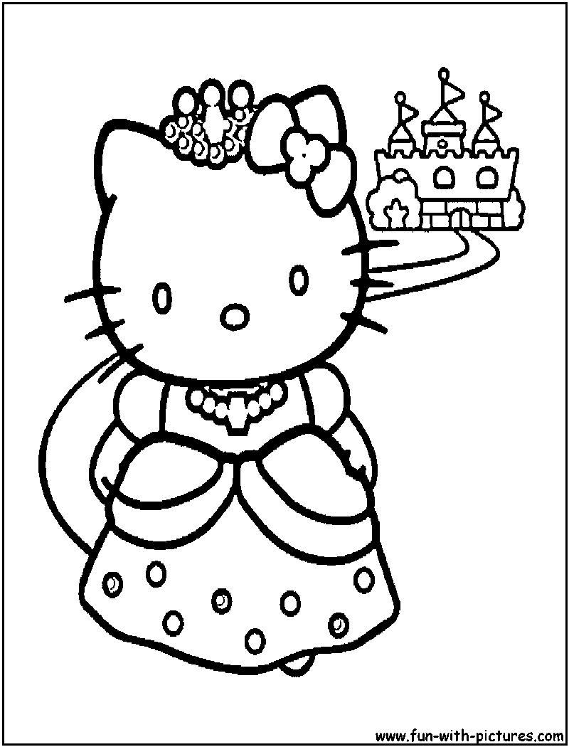 800x1050 Coloring Pages Hello Kitty Princess Coloring Pages
