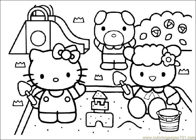 794x567 Hello Kitty Coloring Page