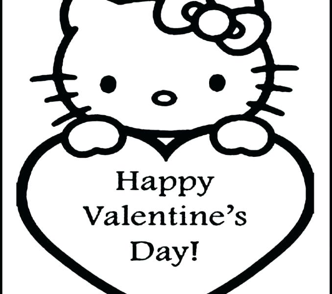 678x600 Free Hello Kitty Valentine Coloring Pages Jgheraghty Site