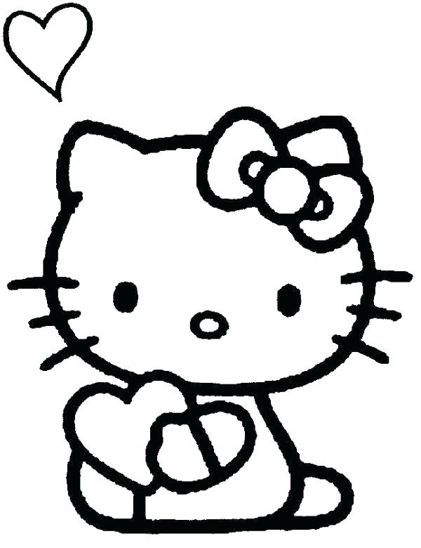 600x780 Printable Hello Kitty Coloring Pages Printable Kitty Coloring