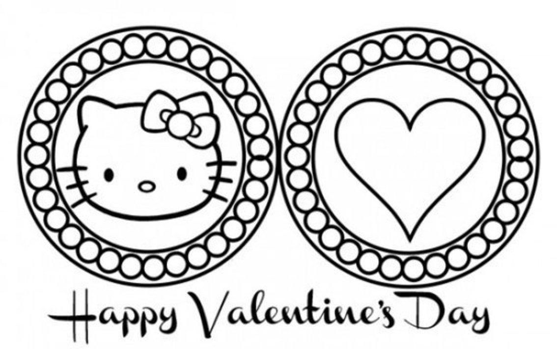 1134x711 Valentines Day Coloring Pages Hello Kitty Coloring Page Fun