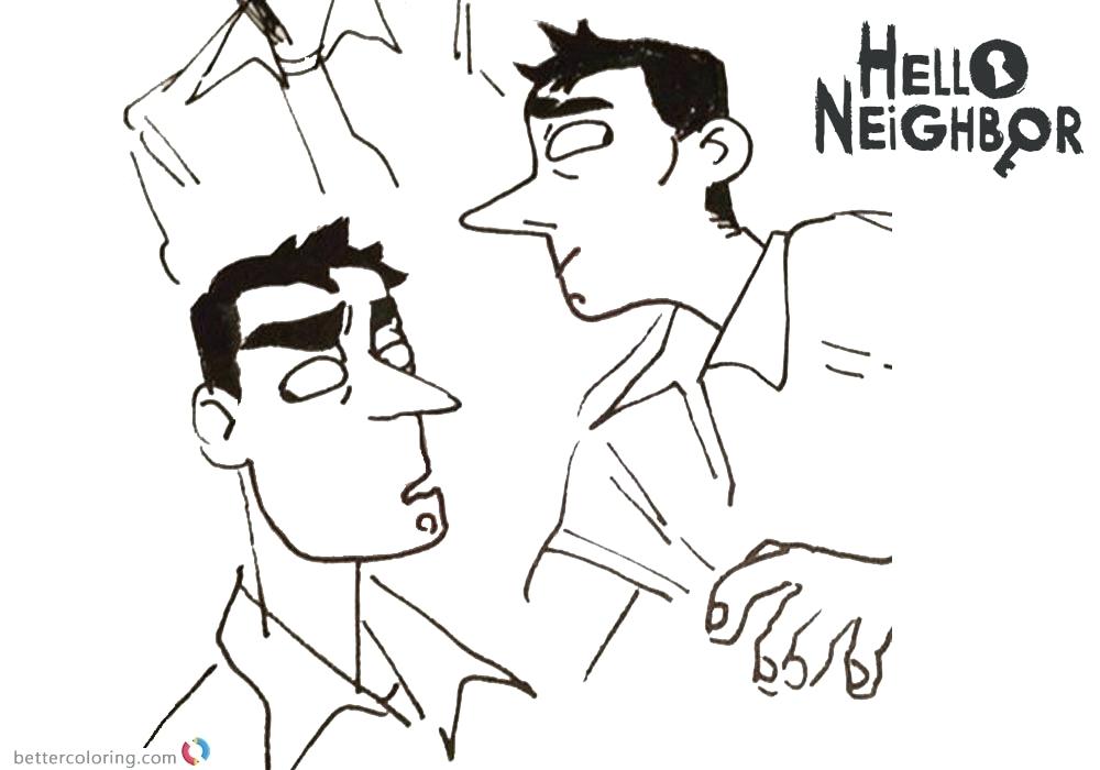 1000x700 Hello Neighbor Coloring Pages As Well As Download This Coloring