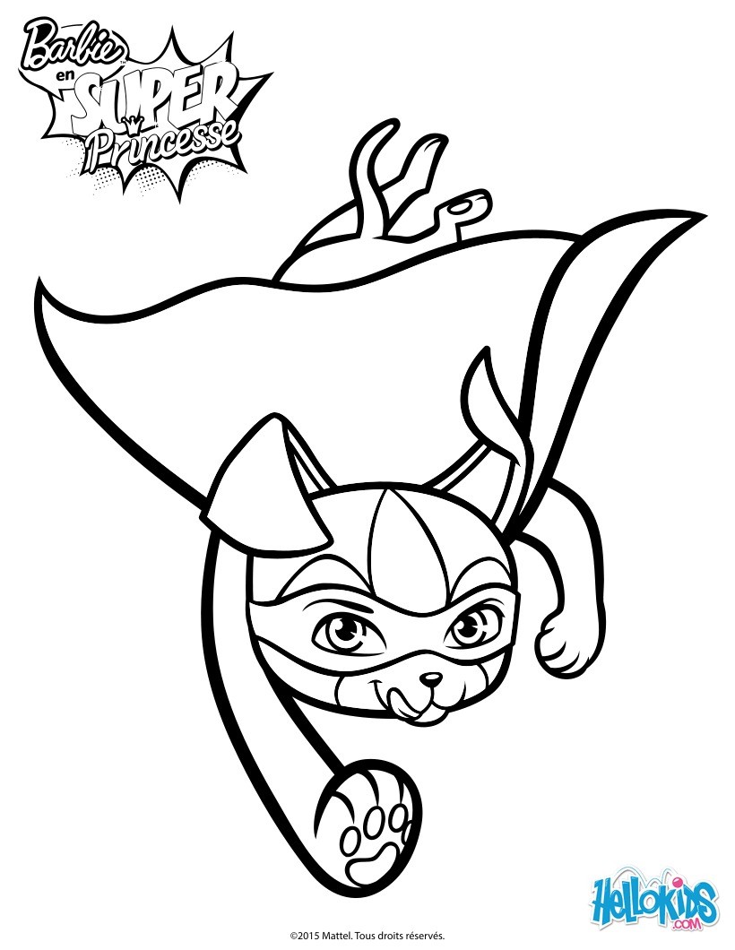 820x1060 Barbie's Super Pet Dog Coloring Page More Barbie Content