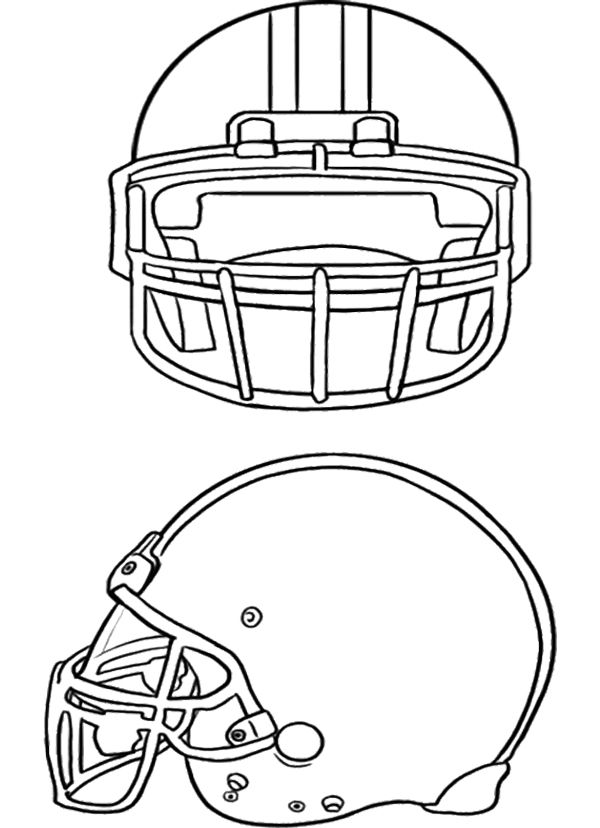 600x828 Blank Football Helmet Coloring Page