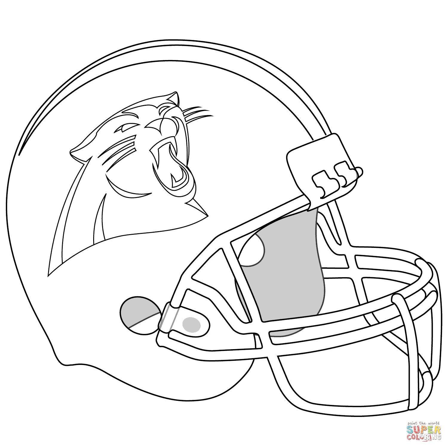 1500x1500 Carolina Panthers Helmet Coloring Page On Carolina Panthers